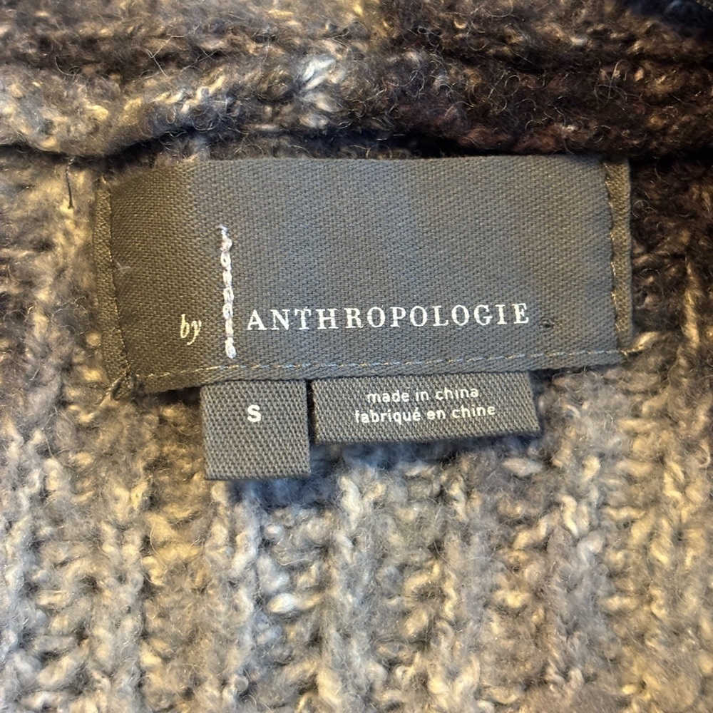 Anthropologie Avalon Tie Dye Cardigan Sweater Long Length Black Gray Size Small - Picture 6 of 6